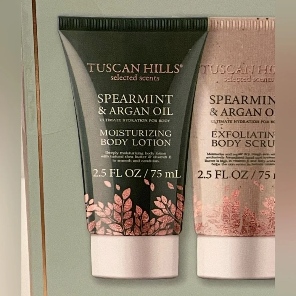 Tuscan Hills Spearmint & Argan Oil 4-Piece Luxury Body Care Gift Set